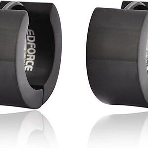 Black 7mm Stainless Steel Hoop Huggie Earrings for Men and Women